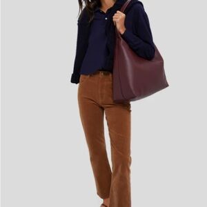 Elegant Burgundy Tote Bag